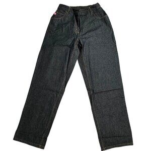Woman Within Classic Fit Elastic Back Dark Wash Jeans Size 14W